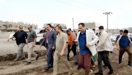 وزير الأشغال ومحافظ لحج يدشنان مشاريع لتطوير البنية التحتية للنقل