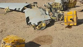 القوات المسلحة تعلن إسقاط طائرة مسيرة حوثية في الجوف وتوثق حطامها