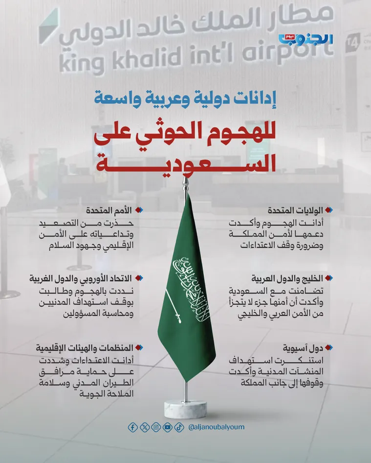 إدانات دولية وعربية واسعة.. للهجوم الحوثي على السعودية