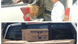 السلطة المحلية بطور الباحة تقدم دعمًا غذائيًا للمقاتلين في جبهتي حيفان وعيريم