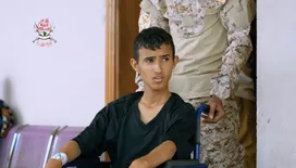 إعلام العمالقة الجنوبية يوثق مأساة طفل تركه الحوثيون جريحاً وأعلنوا مقتله كذباً وتضليلاً
